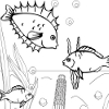 Kid’s coloring: Little fishes