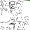 Kid’s coloring: Sports girl